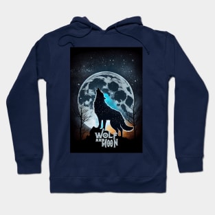 Wolf and Moon V1 Hoodie